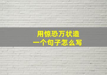 用惊恐万状造一个句子怎么写