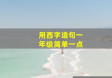 用西字造句一年级简单一点