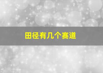 田径有几个赛道