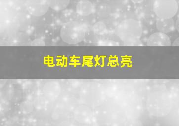 电动车尾灯总亮