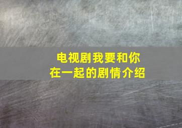 电视剧我要和你在一起的剧情介绍