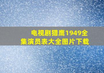 电视剧猎鹰1949全集演员表大全图片下载