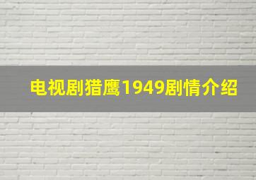 电视剧猎鹰1949剧情介绍