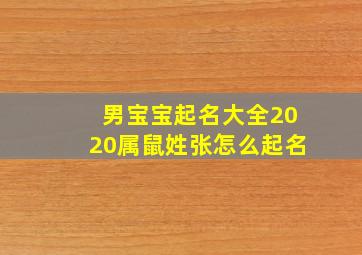 男宝宝起名大全2020属鼠姓张怎么起名