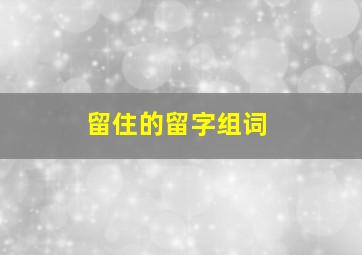 留住的留字组词