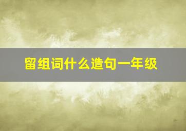 留组词什么造句一年级