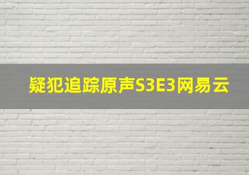 疑犯追踪原声S3E3网易云