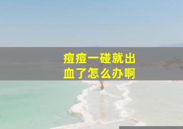 痘痘一碰就出血了怎么办啊