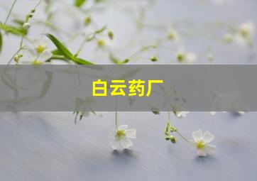 白云药厂