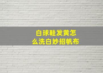 白球鞋发黄怎么洗白妙招帆布