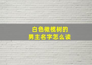 白色橄榄树的男主名字怎么读