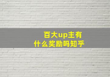 百大up主有什么奖励吗知乎