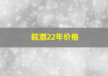 皖酒22年价格