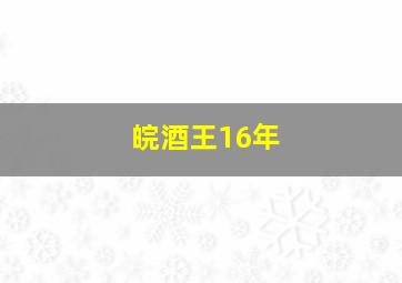 皖酒王16年