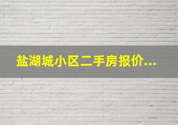 盐湖城小区二手房报价...