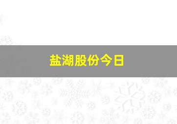 盐湖股份今日