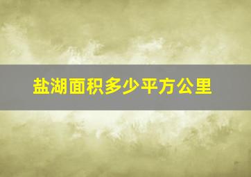 盐湖面积多少平方公里