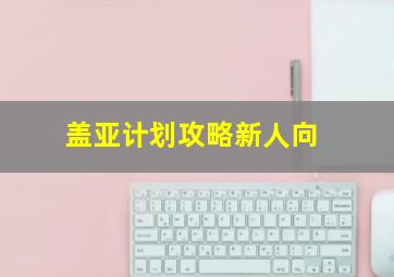 盖亚计划攻略新人向