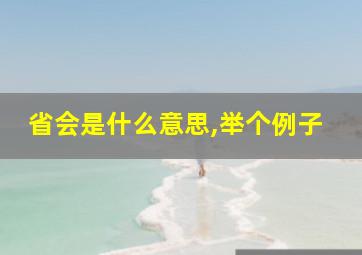 省会是什么意思,举个例子