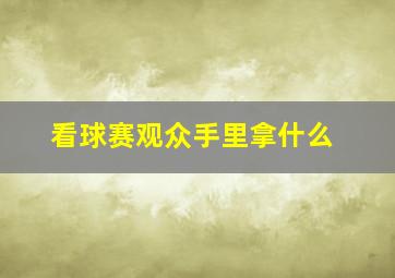 看球赛观众手里拿什么