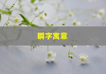 瞬字寓意