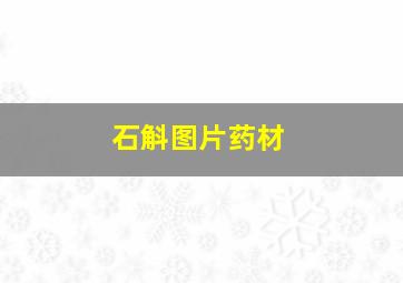 石斛图片药材