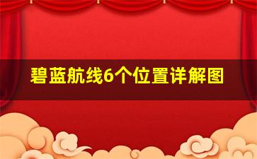 碧蓝航线6个位置详解图