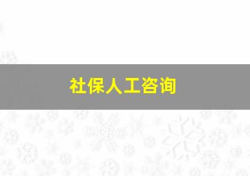 社保人工咨询