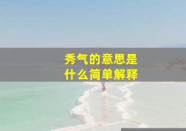 秀气的意思是什么简单解释