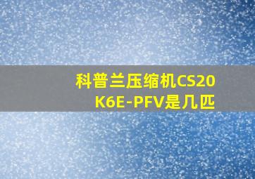 科普兰压缩机CS20K6E-PFV是几匹