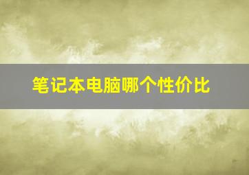 笔记本电脑哪个性价比