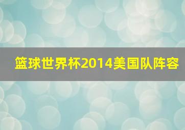 篮球世界杯2014美国队阵容