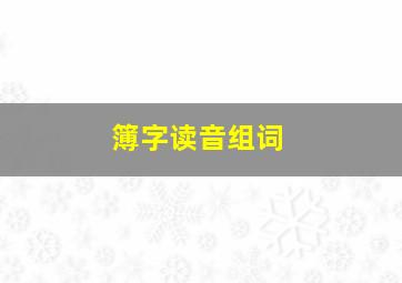 簿字读音组词