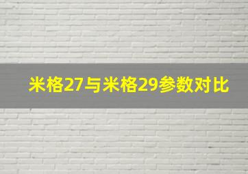 米格27与米格29参数对比