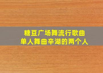 糖豆广场舞流行歌曲单人舞曲辛湖的两个人