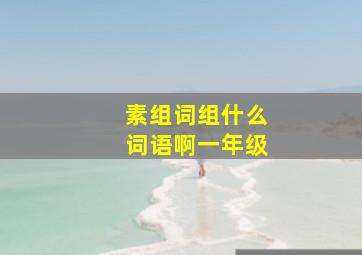 素组词组什么词语啊一年级