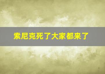 索尼克死了大家都来了