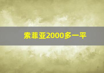 索菲亚2000多一平