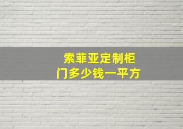 索菲亚定制柜门多少钱一平方