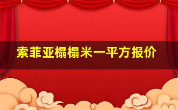 索菲亚榻榻米一平方报价