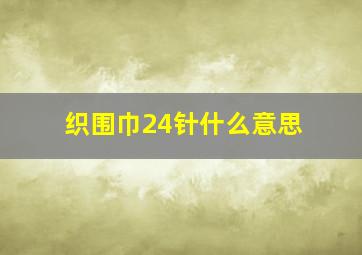 织围巾24针什么意思