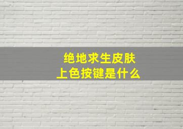 绝地求生皮肤上色按键是什么