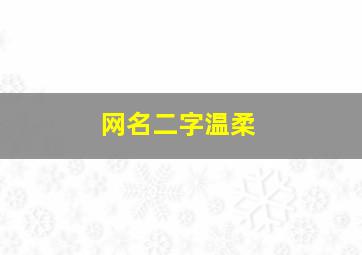 网名二字温柔