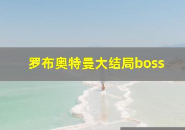 罗布奥特曼大结局boss