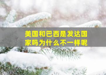 美国和巴西是发达国家吗为什么不一样呢