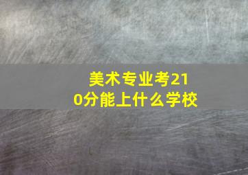 美术专业考210分能上什么学校