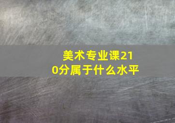 美术专业课210分属于什么水平