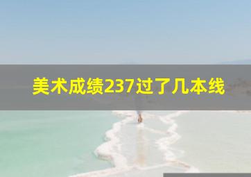 美术成绩237过了几本线