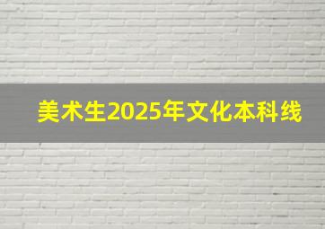 美术生2025年文化本科线