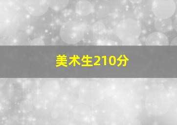 美术生210分